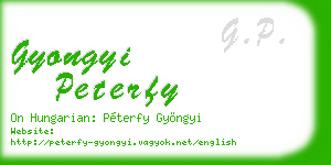 gyongyi peterfy business card