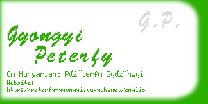 gyongyi peterfy business card